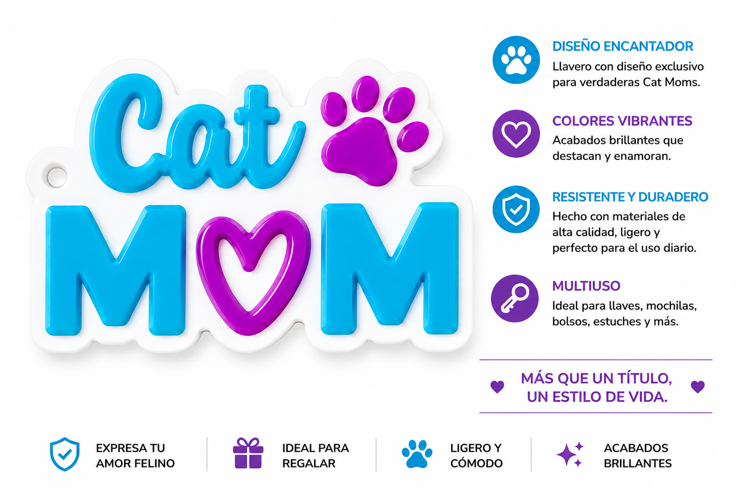 Llaveros Cat Mom