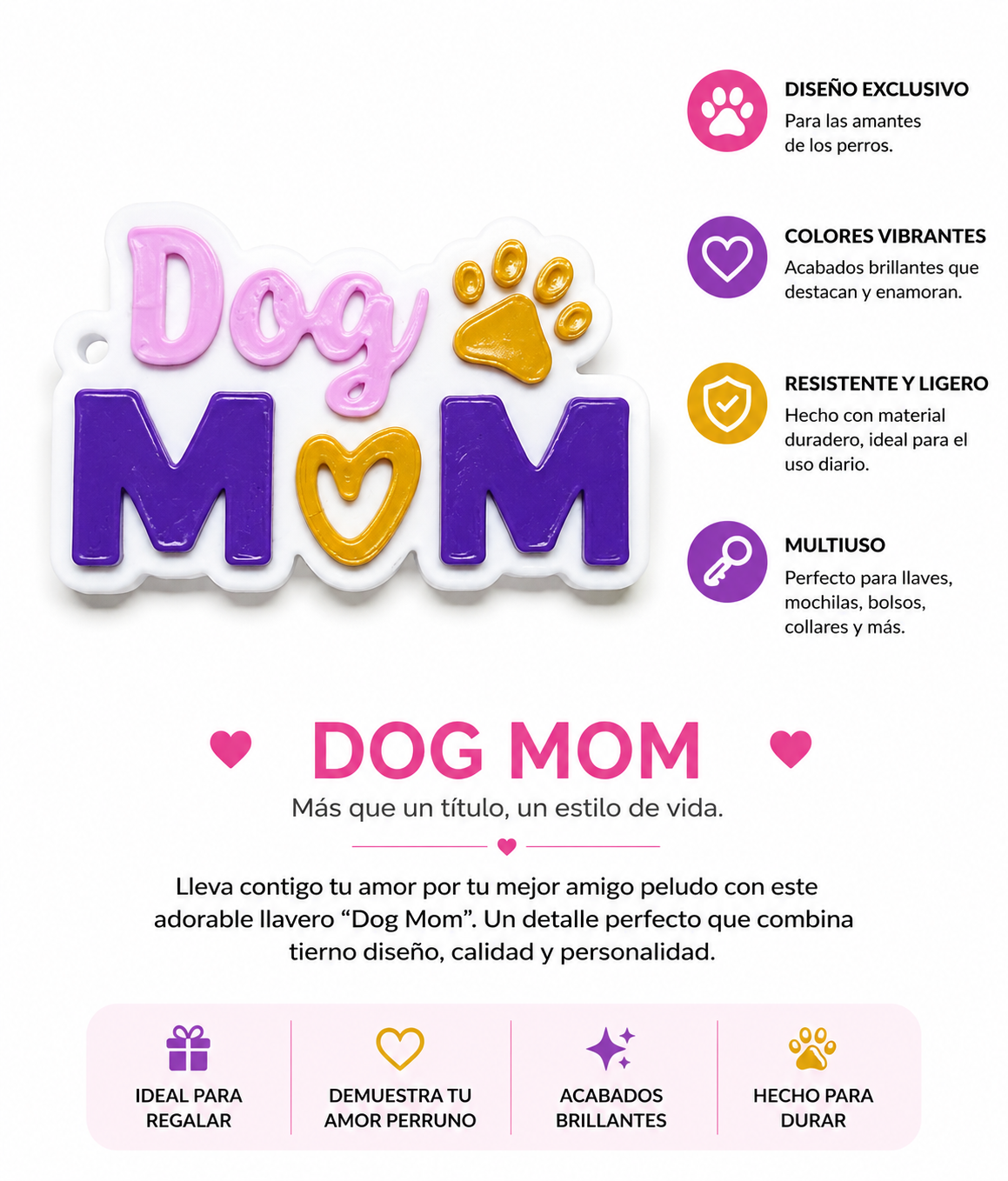 Llaveros Dog Mom